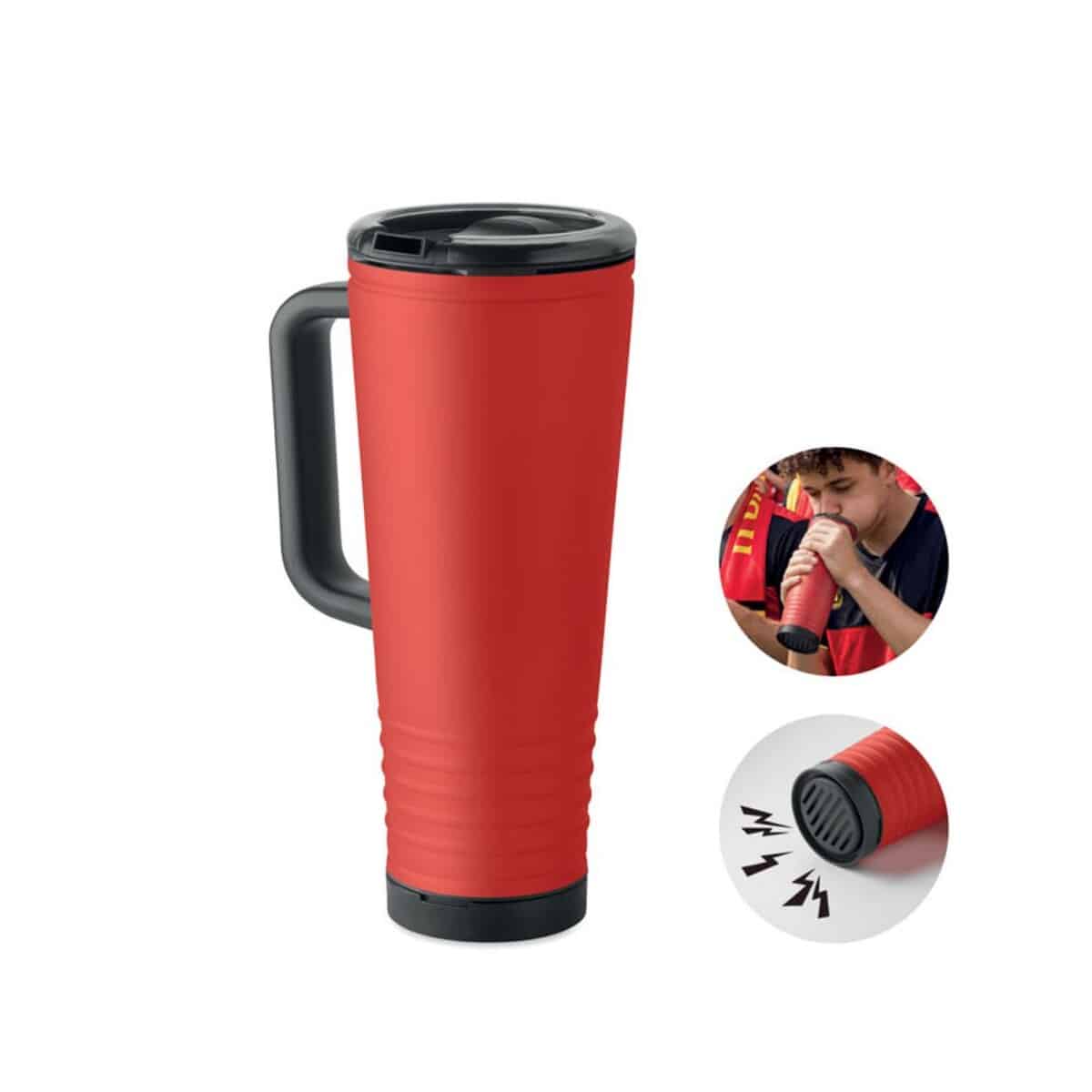 Dwuścienny kubek Howler 700 ml HOWLER CUP - czerwony