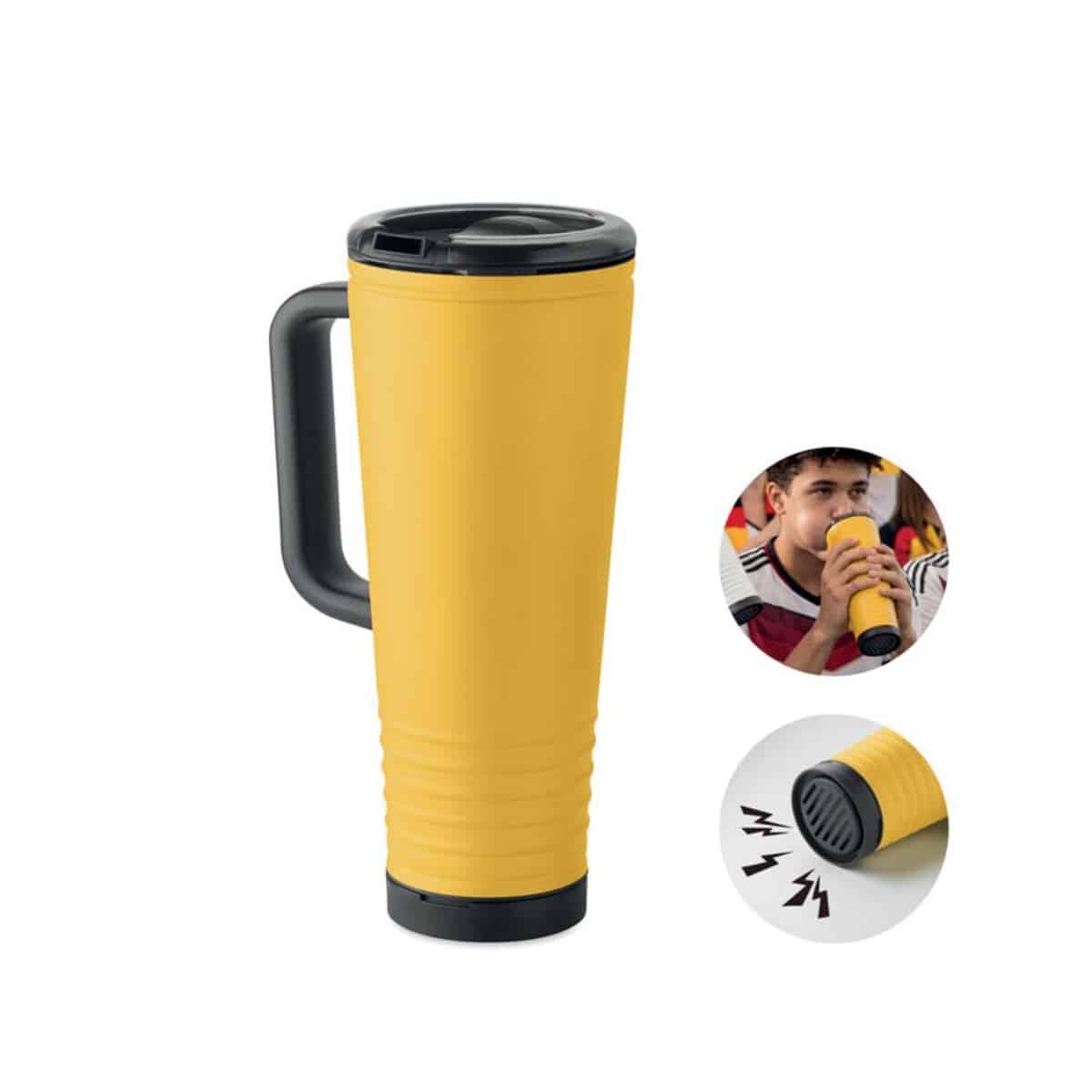 Dwuścienny kubek Howler 700 ml HOWLER CUP - żółty