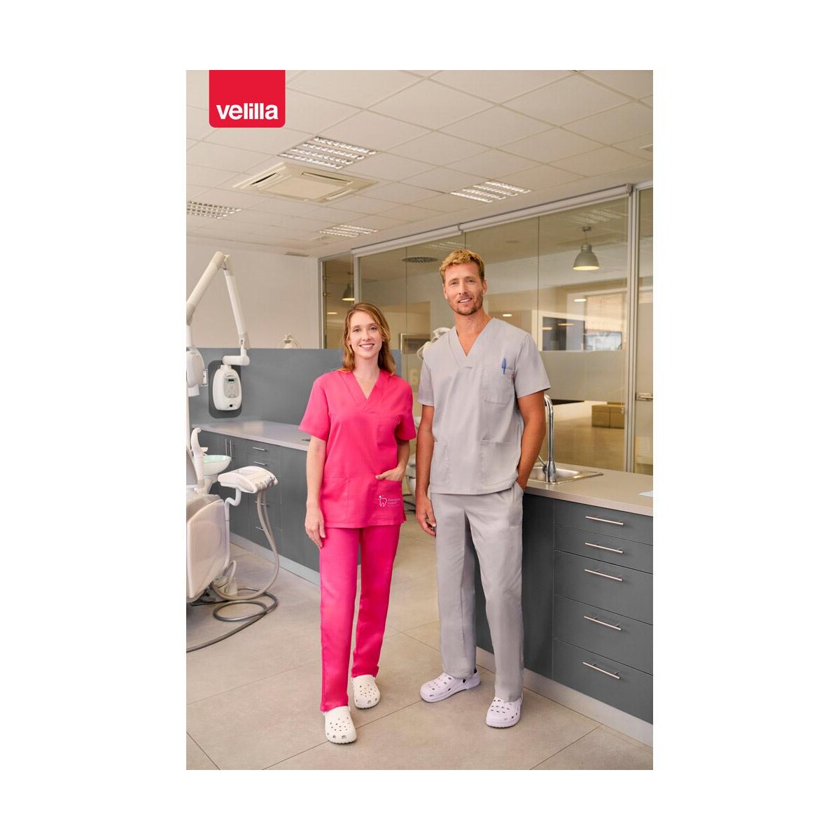 VL ILLAPA. Tunika twillowa (190 g/m²) z krótkim rękawem, z poliestru (65%) i bawełny (35%) 36132_amb