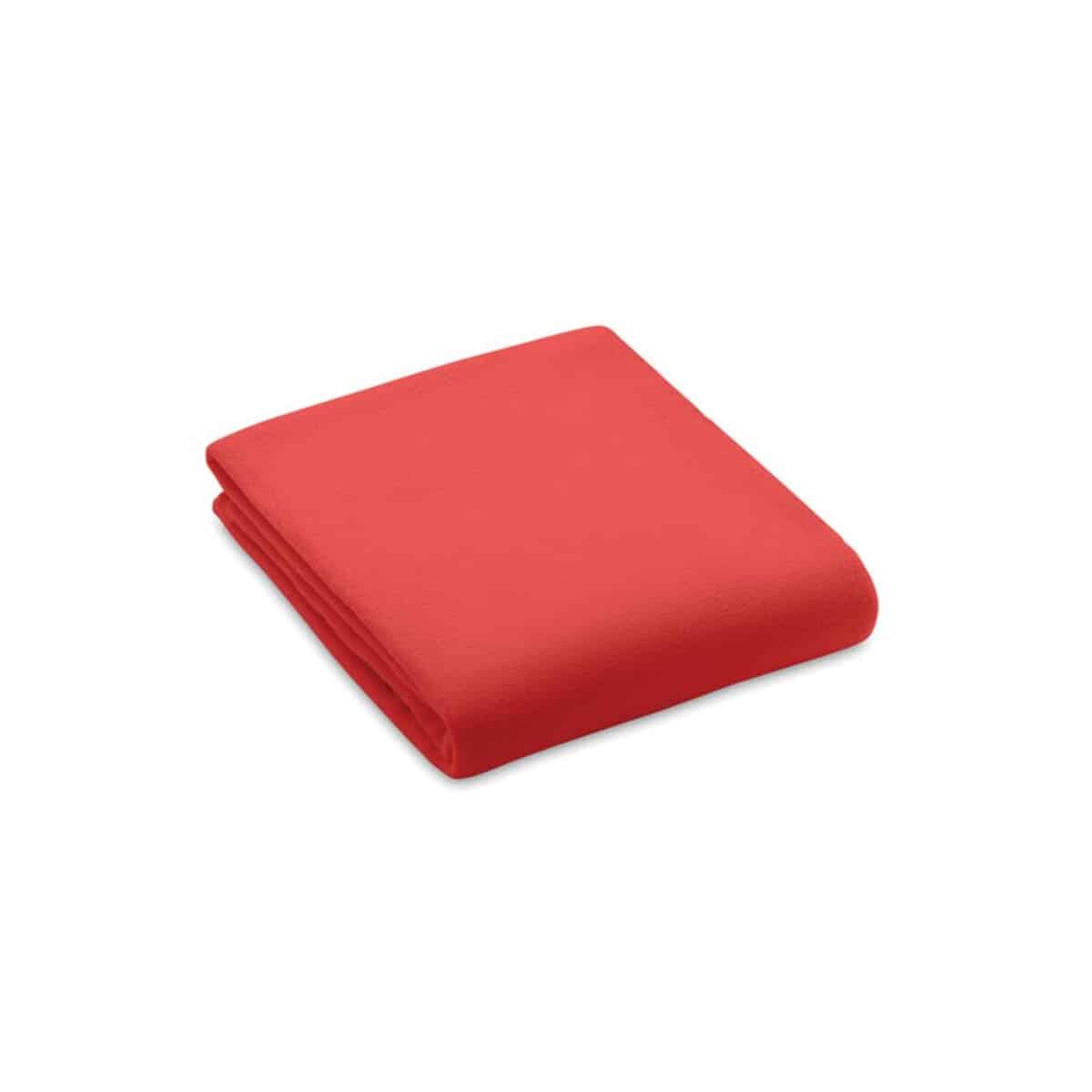 Koc z polaru RPET 130gr/m² BOGDA - czerwony