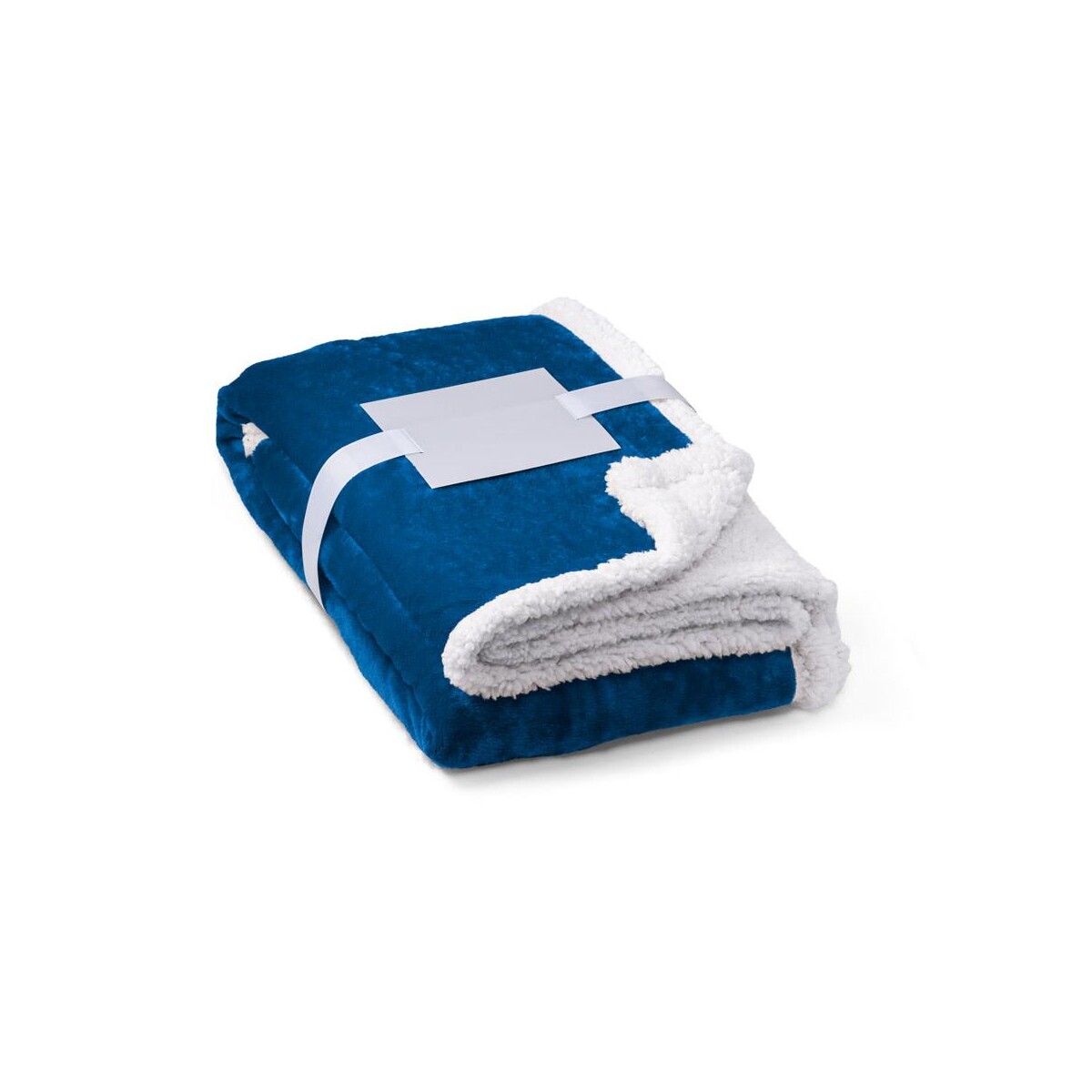 HEIDEN. Dwustronny polarowy koc (190 g/m²) z satynową wstążką i etykietą do personalizacji 99078_114