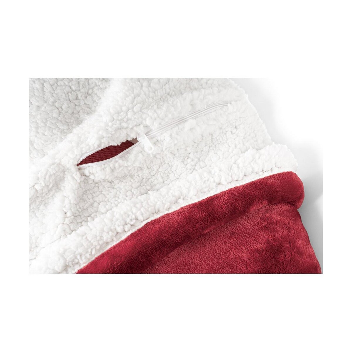 HEIDEN. Dwustronny polarowy koc (190 g/m²) z satynową wstążką i etykietą do personalizacji 99078_115-c