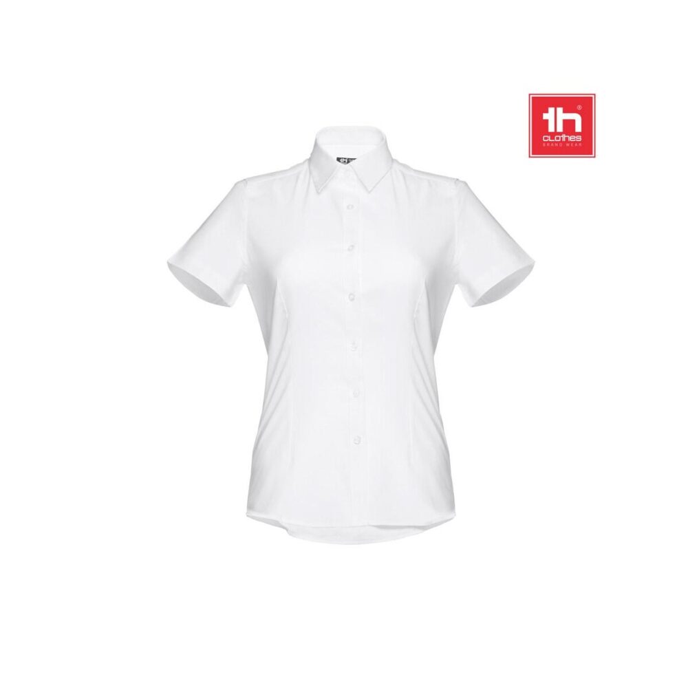 THC LONDON WOMEN WH. Damska koszula oxford z krótkim rękawem. Kolor biały 30201_set