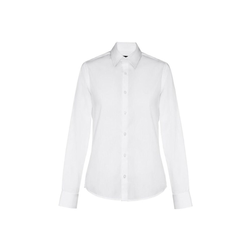 THC PARIS WOMEN WH. Popelinowa koszula z długim rękawem dla kobiet. Kolor biały 30195_106-a