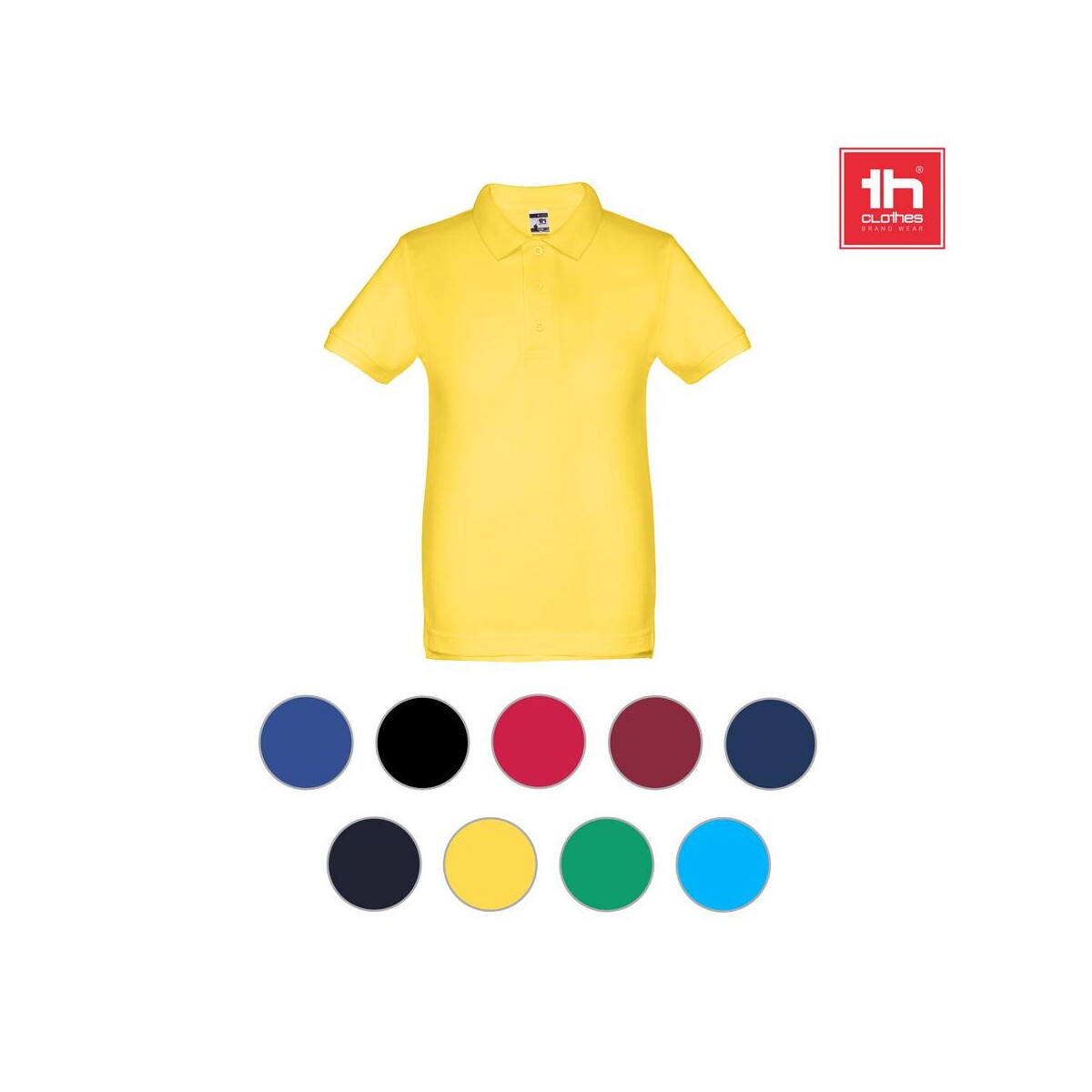 THC ADAM KIDS. Bawełniana koszulka polo z krótkim rękawem dla dzieci (unisex) 30173_a