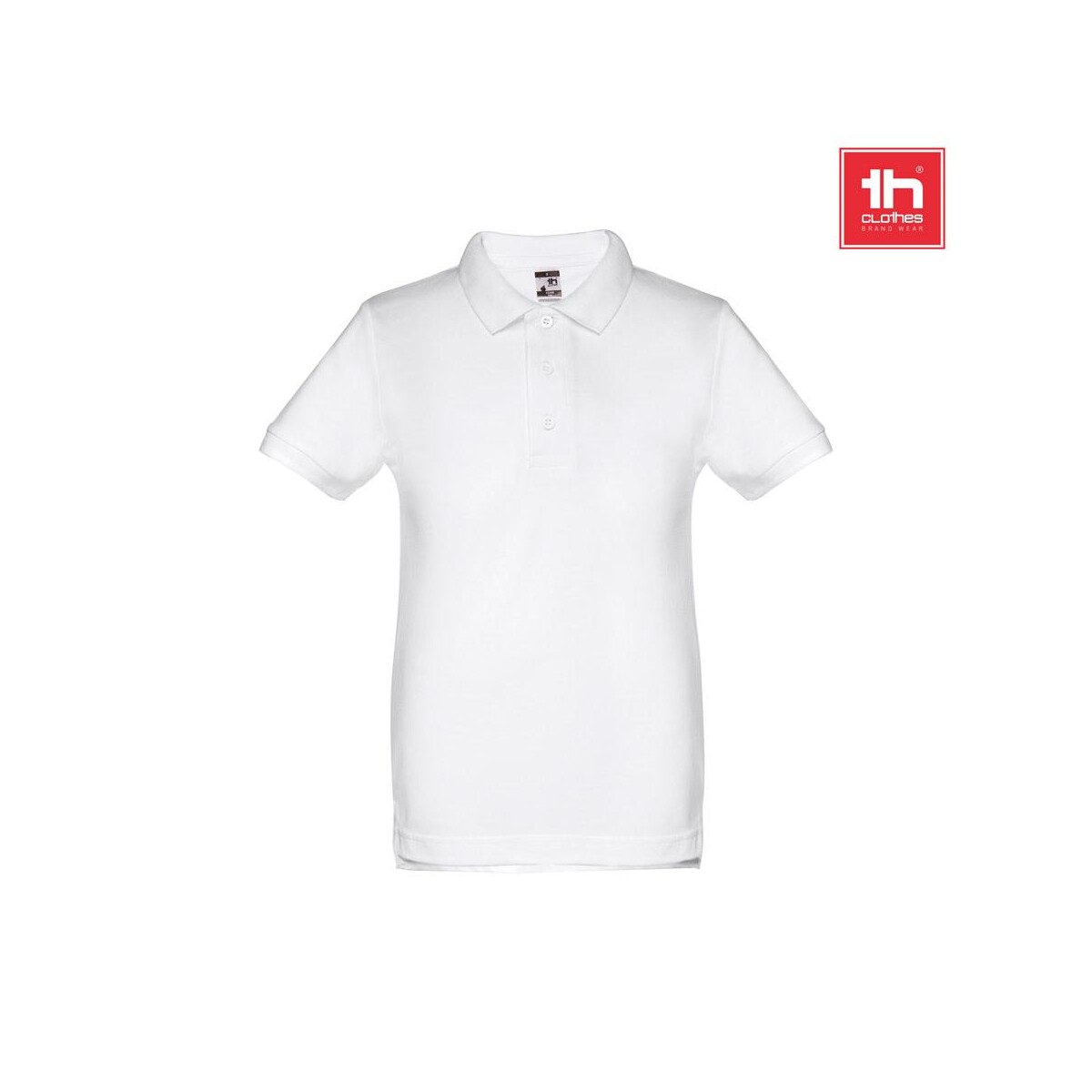 THC ADAM KIDS WH. Koszulka polo z krótkim rękawem dla dzieci (unisex). Kolor biały 30172_set