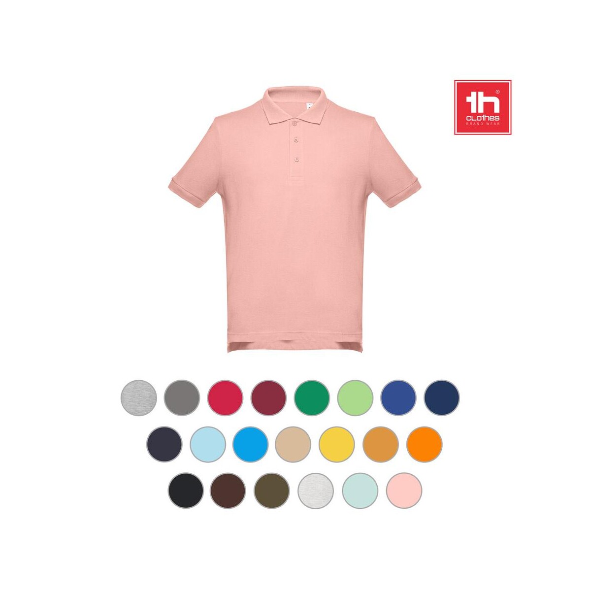 THC ADAM. Męska bawełniana koszulka polo z krótkim rękawem 30131_a