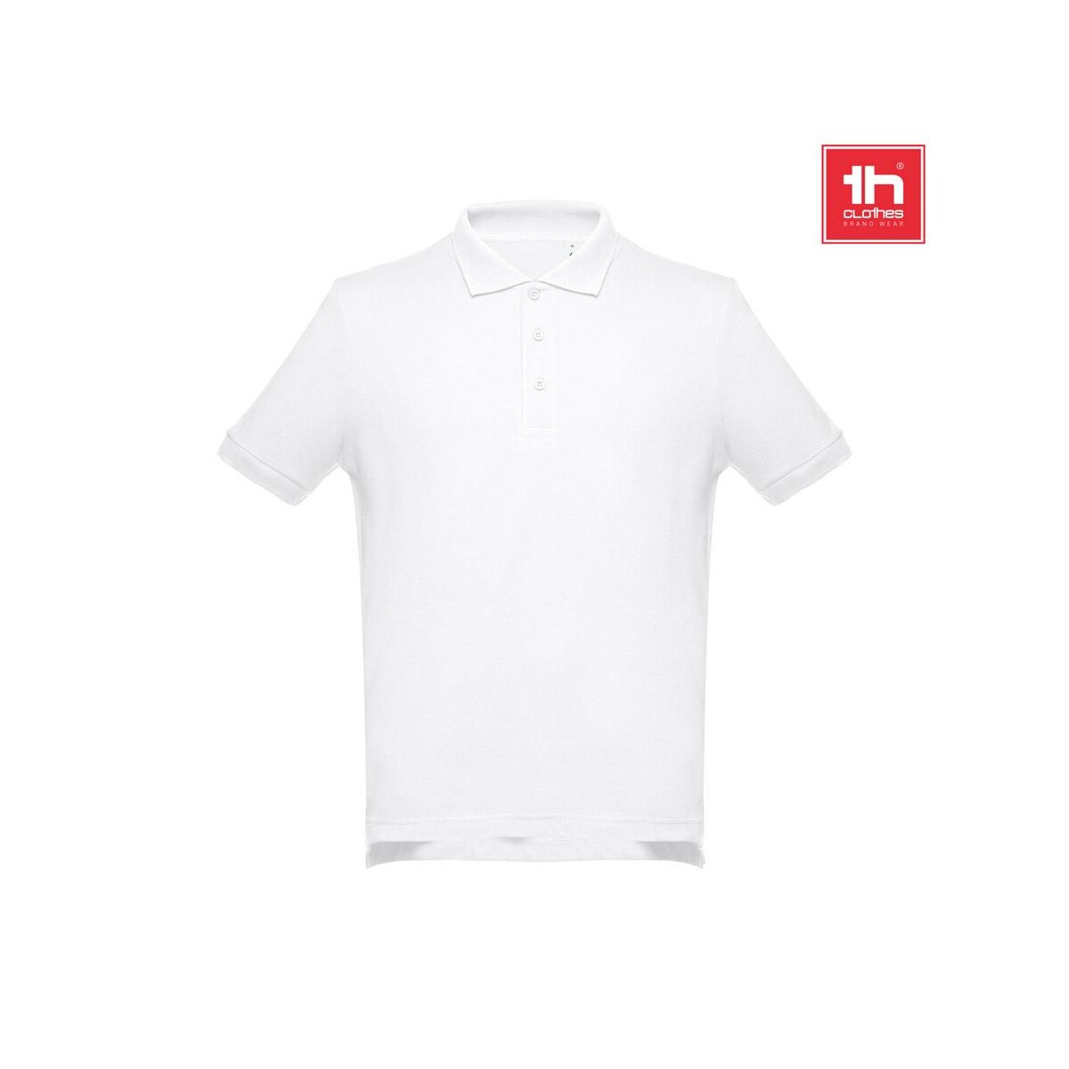 THC ADAM WH. Męska bawełniana koszulka polo z krótkim rękawem. Kolor biały 30130_set