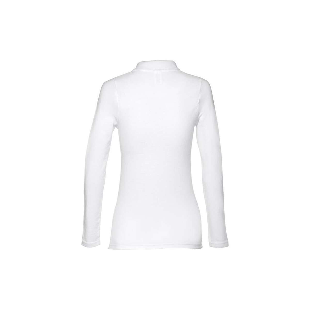 THC BERN WOMEN WH. Damska koszulka polo z długim rękawem z bawełny zgrzebnej 30144_106-b
