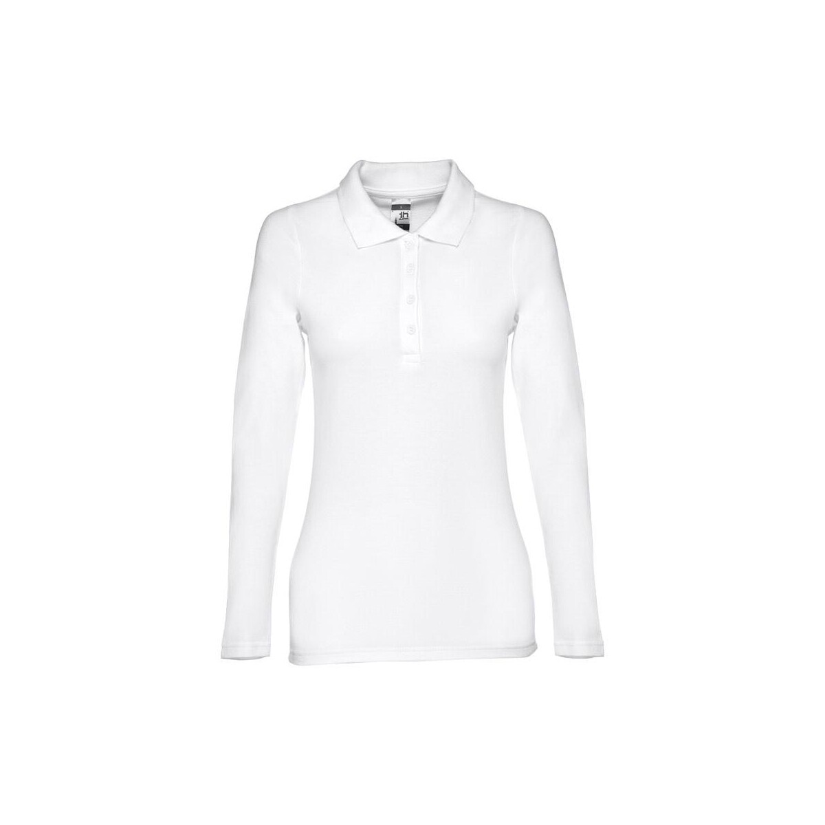 THC BERN WOMEN WH. Damska koszulka polo z długim rękawem z bawełny zgrzebnej 30144_106