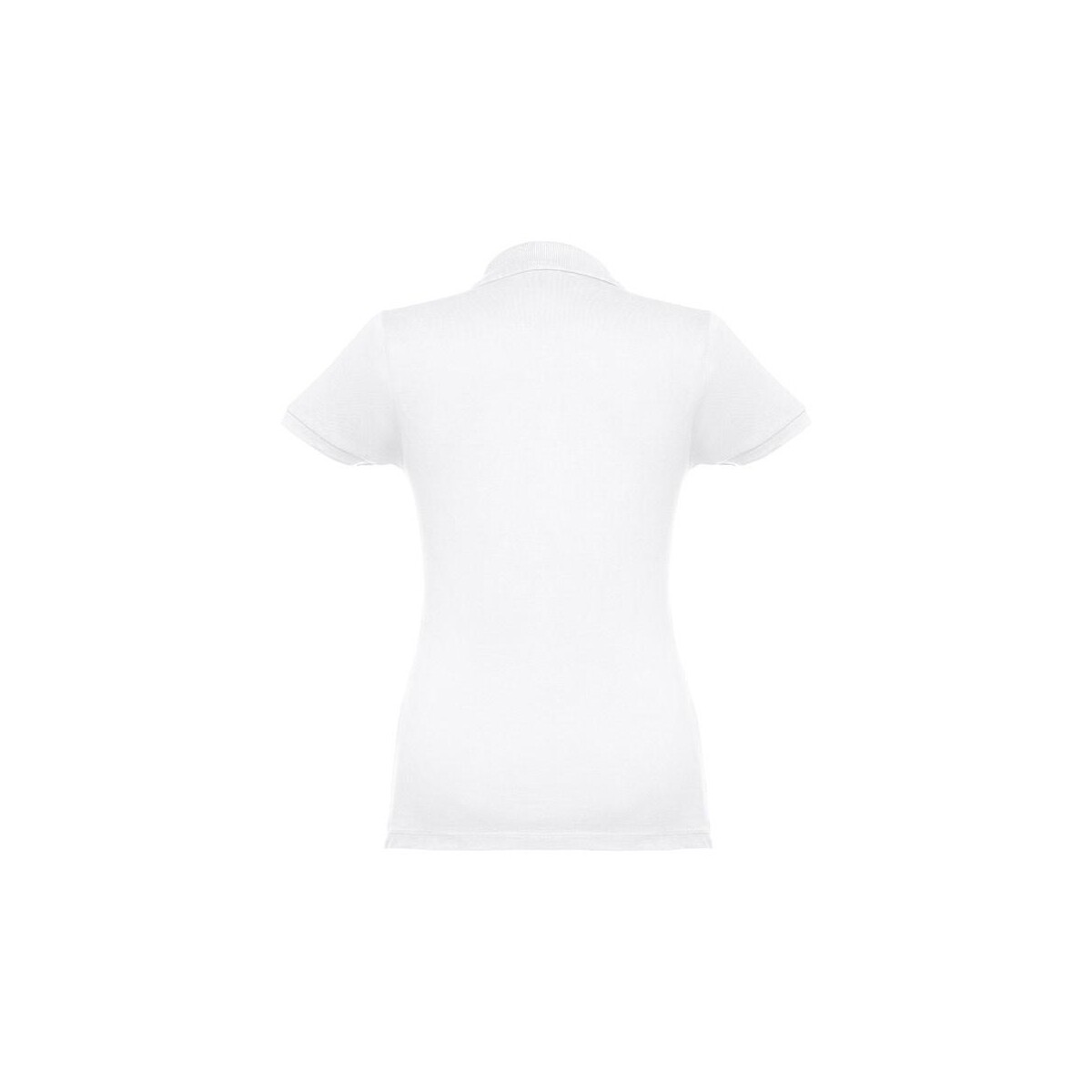 THC EVE WH. Damskie polo z krótkim rękawem taliowane z bawełny zgrzebnej 30134_106-b
