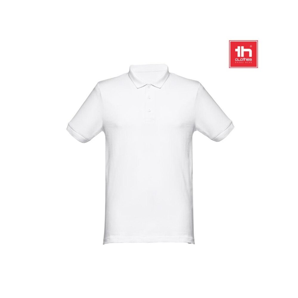 THC MONACO WH. Męska koszulka polo z krótkim rękawem z bawełny zgrzebnej 30187_set