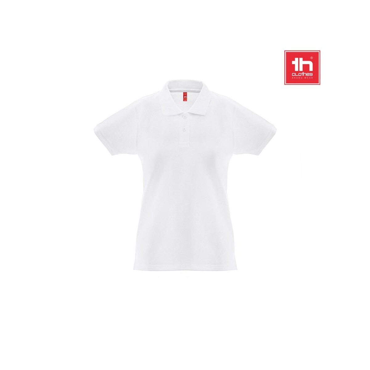 THC MONACO WOMEN WH. Damska koszulka polo z krótkim rękawem z bawełny zgrzebnej 30261_a