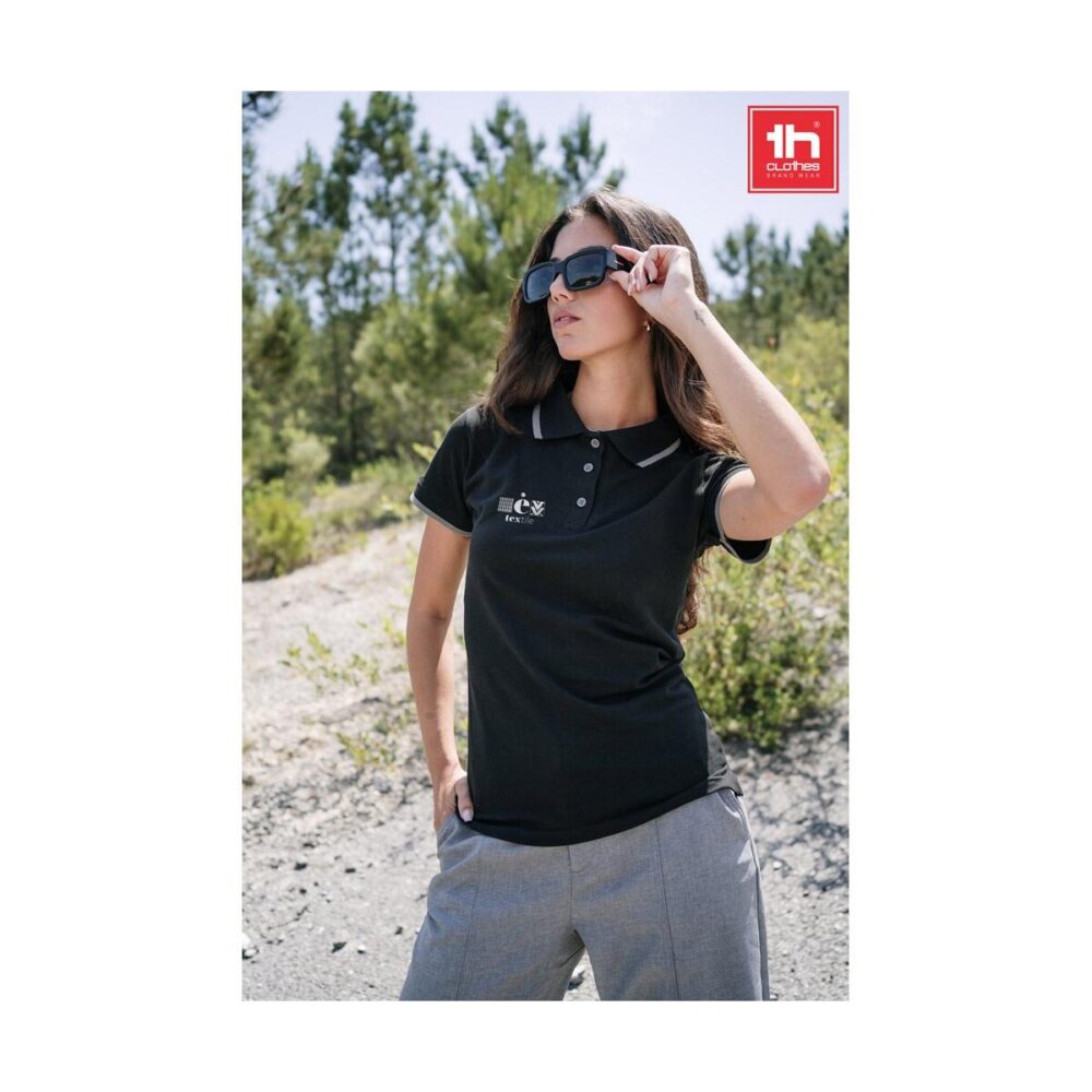 THC ROME WOMEN. Damski slim fit polo t-shirt 30139_set