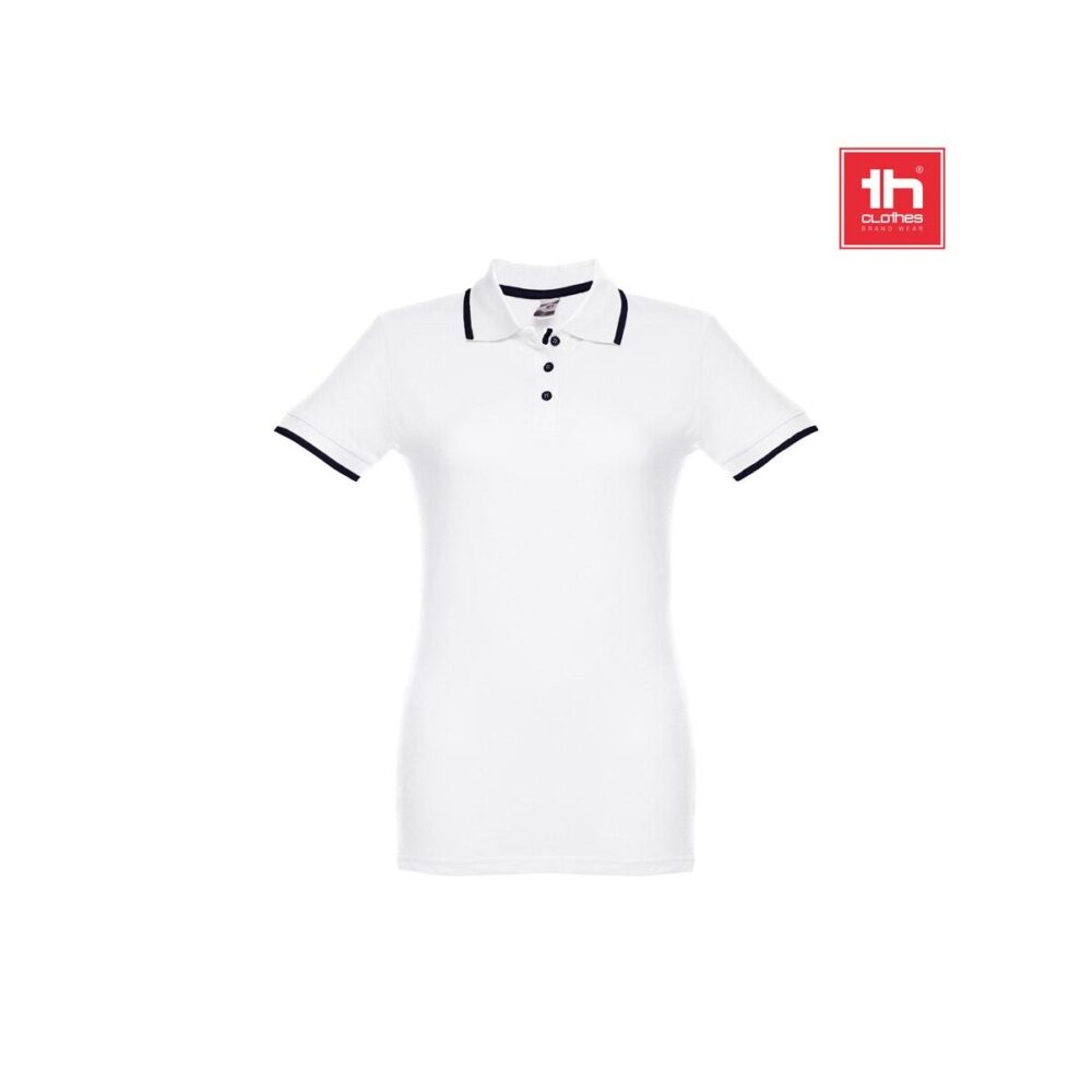 THC ROME WOMEN WH. Dwukolorowa bawełniana koszulka polo dla kobiet 30138_set