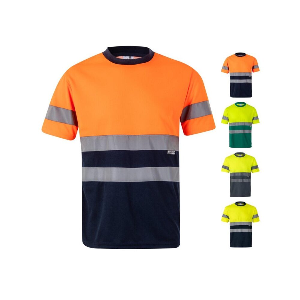 VL BRAHMA. Dwukolorowa koszulka techniczna w kształcie ptasiego oka (140 g/m²) z poliestru (100%) 36093_set