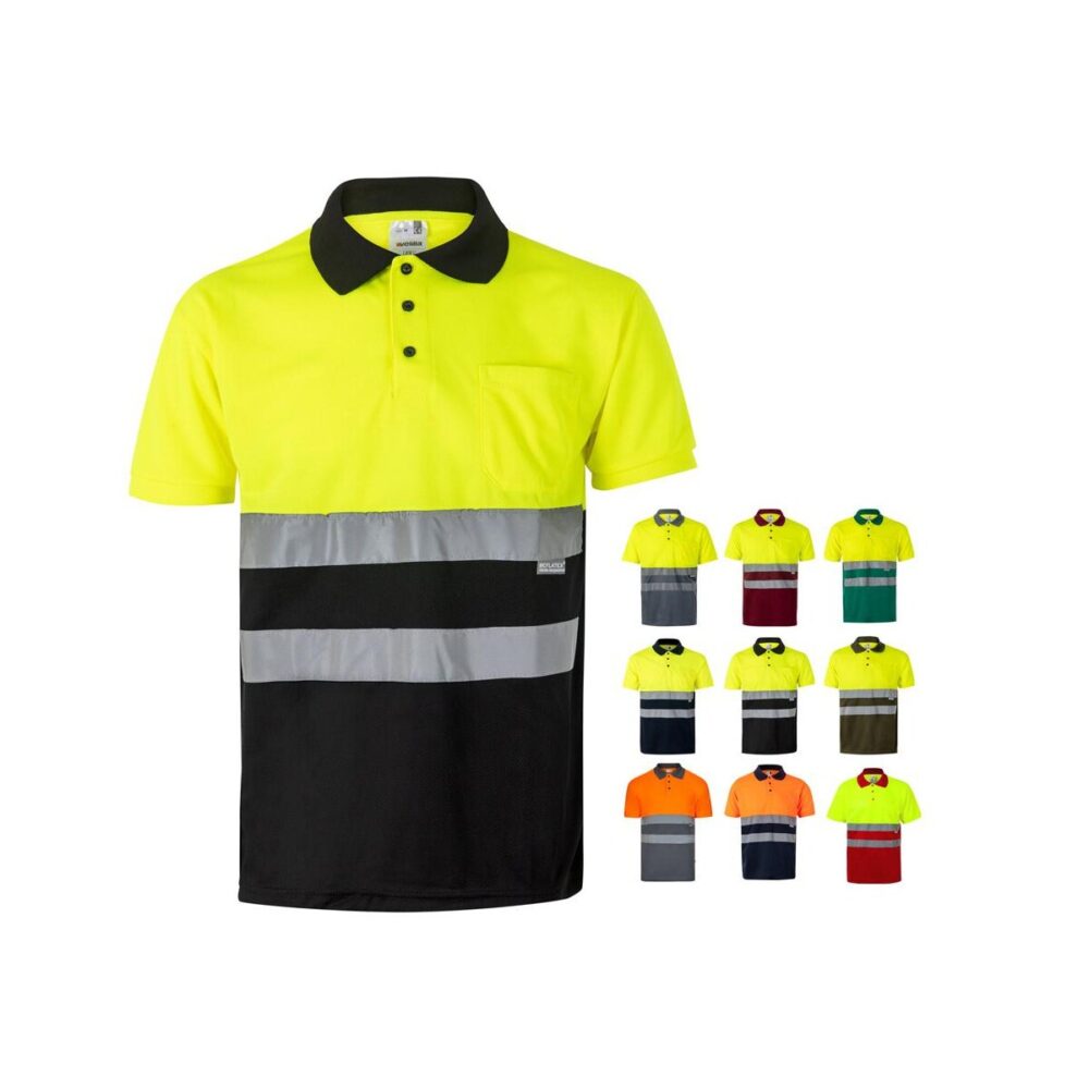 VL CUPID. Dwukolorowa koszulka polo w ptasie oczy (160 g/m²) z krótkimi rękawami, wykonana z poliestru (100%) 36063_set