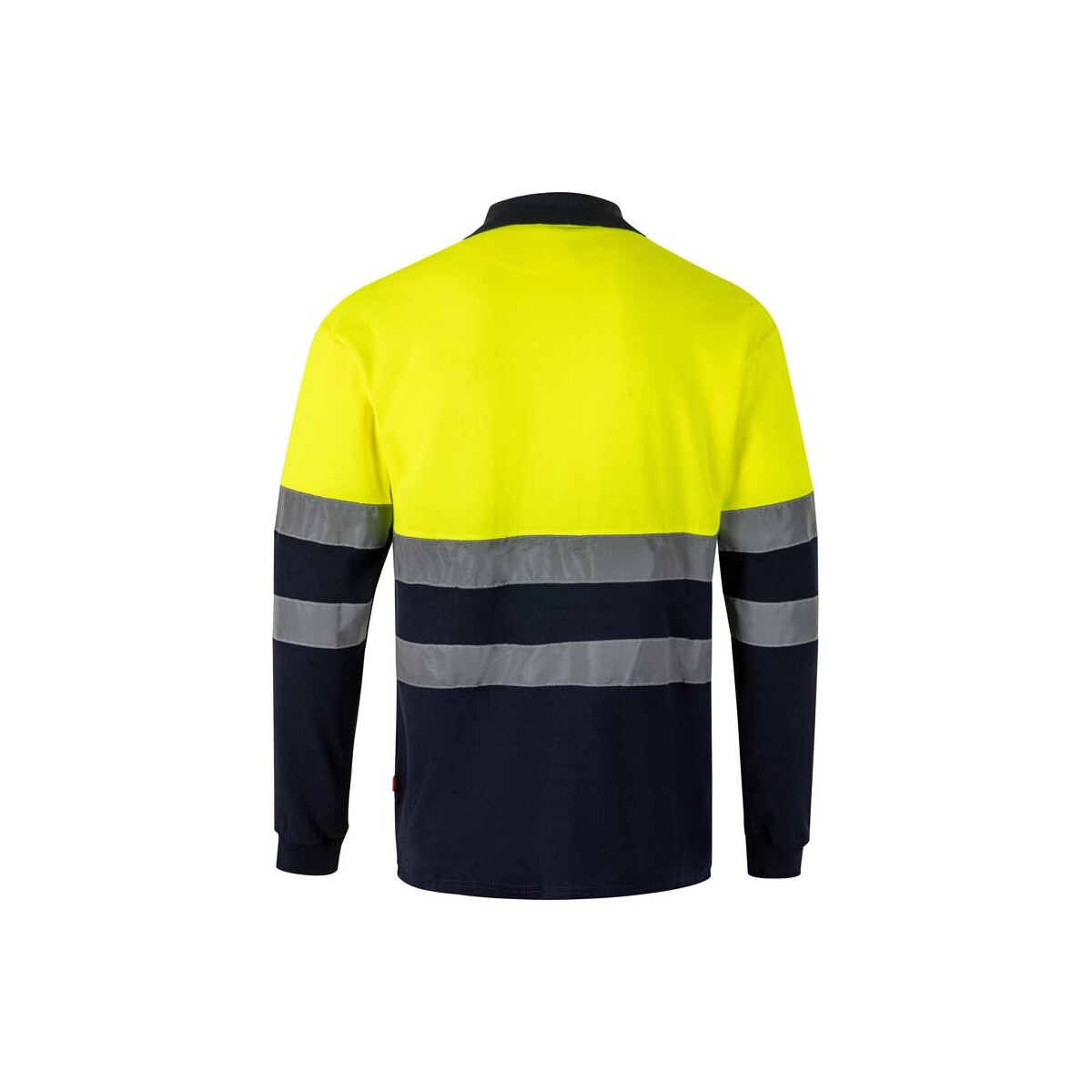 VL PLUTO LARGE. Dwukolorowa koszulka polo pikowana (150 g/m²) z długim rękawem, z bawełny (55%) i poliestru (45%) 36140_204-b