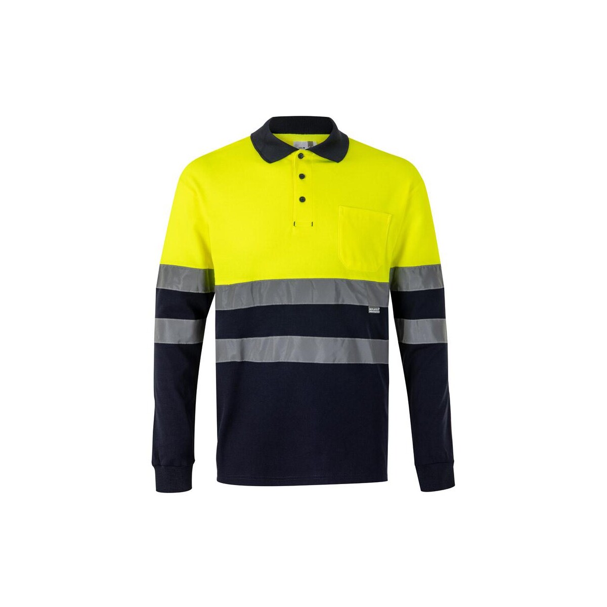 VL PLUTO LARGE. Dwukolorowa koszulka polo pikowana (150 g/m²) z długim rękawem, z bawełny (55%) i poliestru (45%) 36140_204