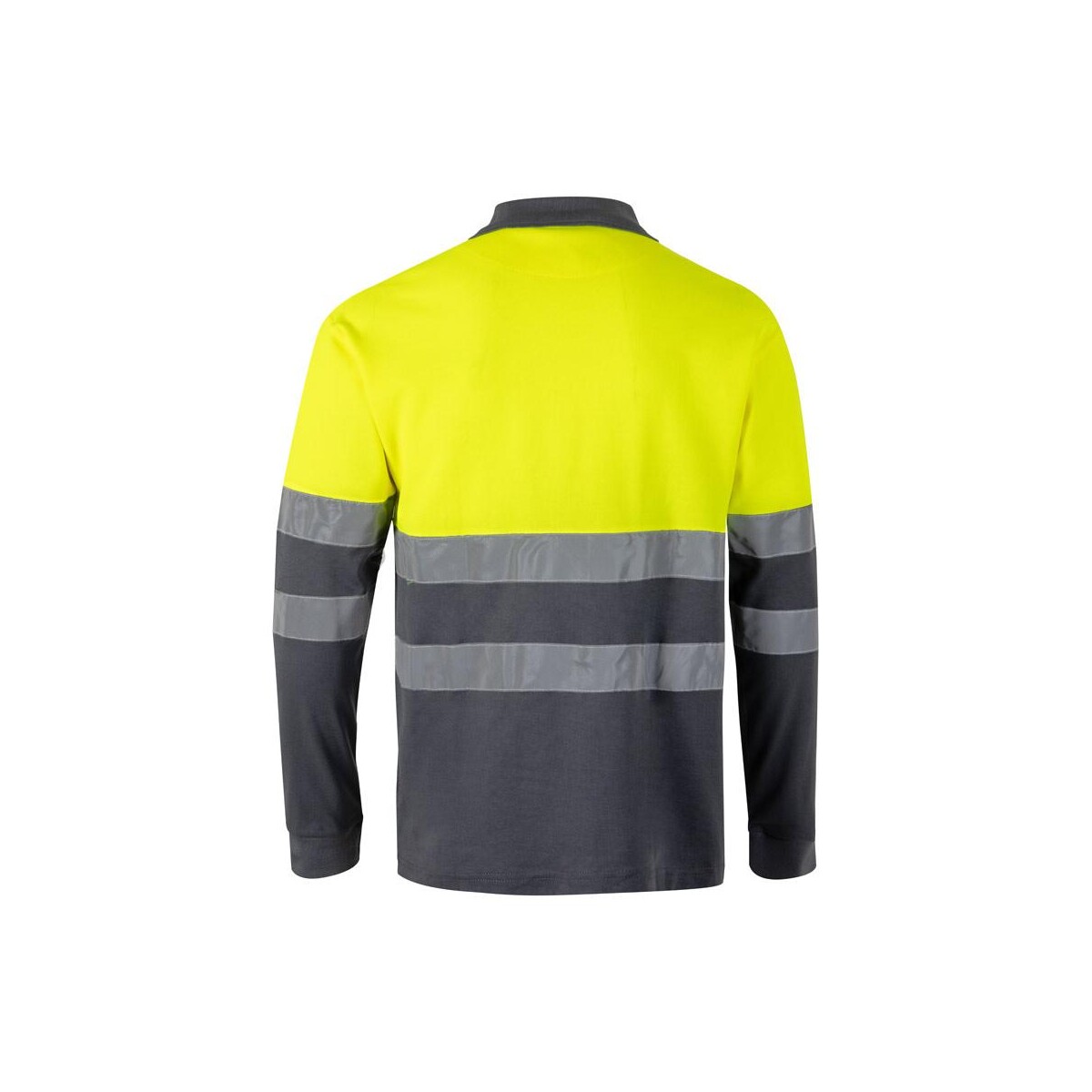 VL PLUTO LARGE. Dwukolorowa koszulka polo pikowana (150 g/m²) z długim rękawem, z bawełny (55%) i poliestru (45%) 36140_207-b