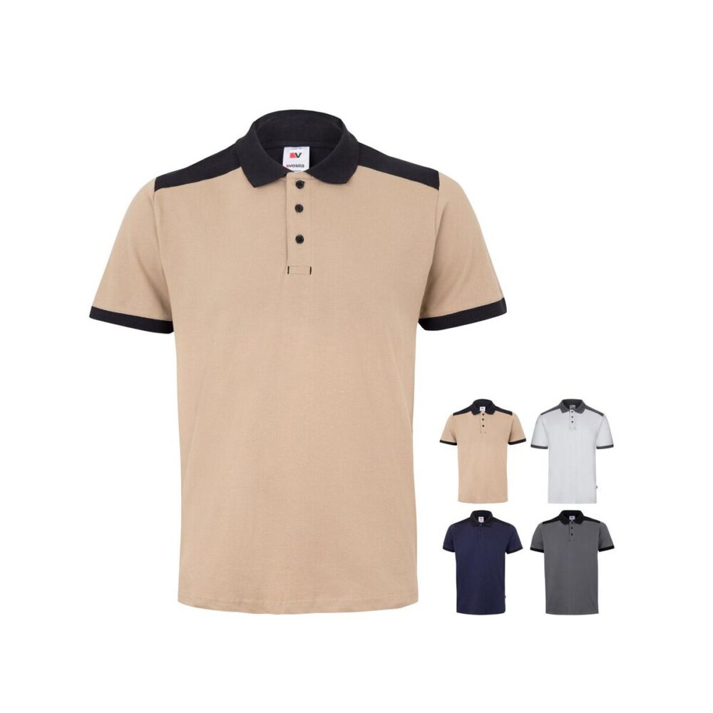 VL VELES. Dwukolorowa koszulka polo piqué (180 g/m²), krótki rękaw, bawełna (60%) i poliester (40%) 36148_set