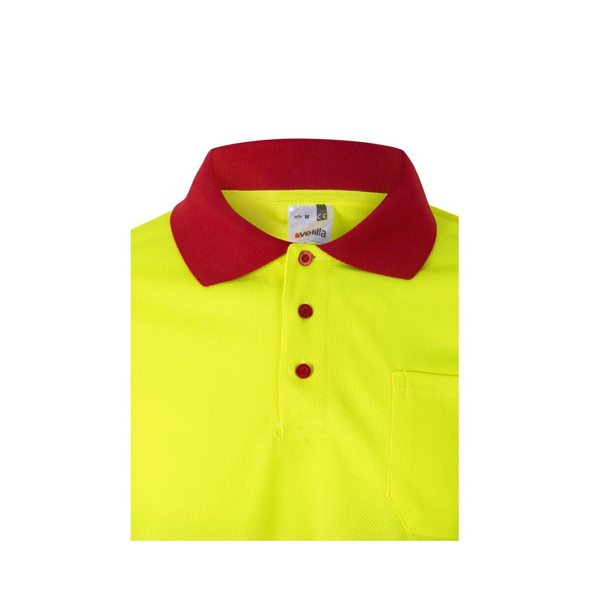 VL VULCAN LARGE. Dwukolorowa koszulka polo w ptasie oczy (160 g/m²) z długim rękawem, poliester (100%) 36069_205-e