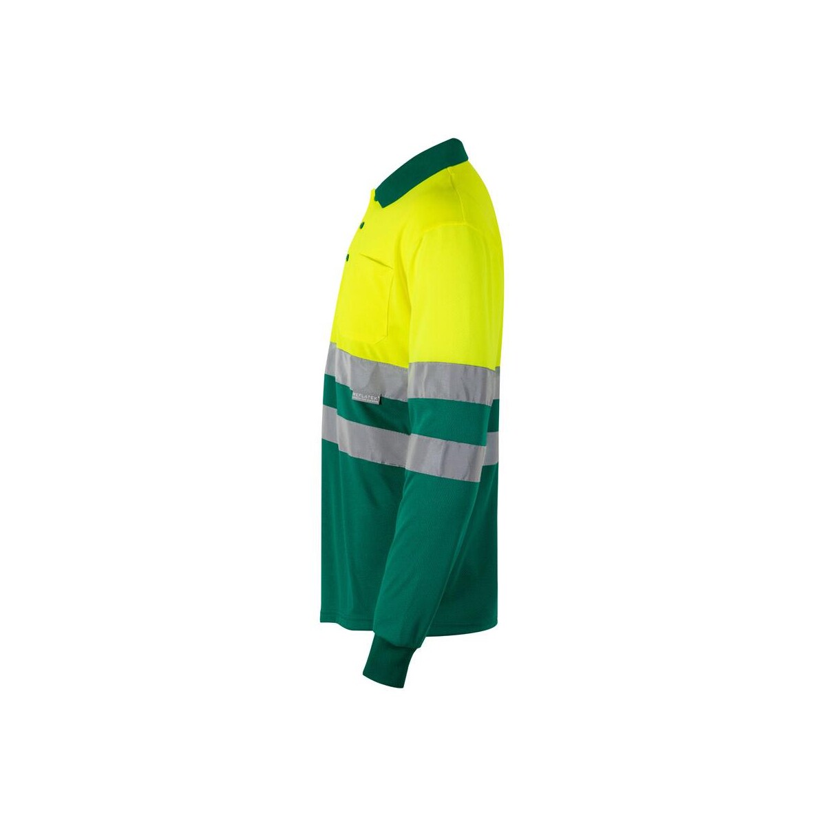 VL VULCAN LARGE. Dwukolorowa koszulka polo w ptasie oczy (160 g/m²) z długim rękawem, poliester (100%) 36069_209-c