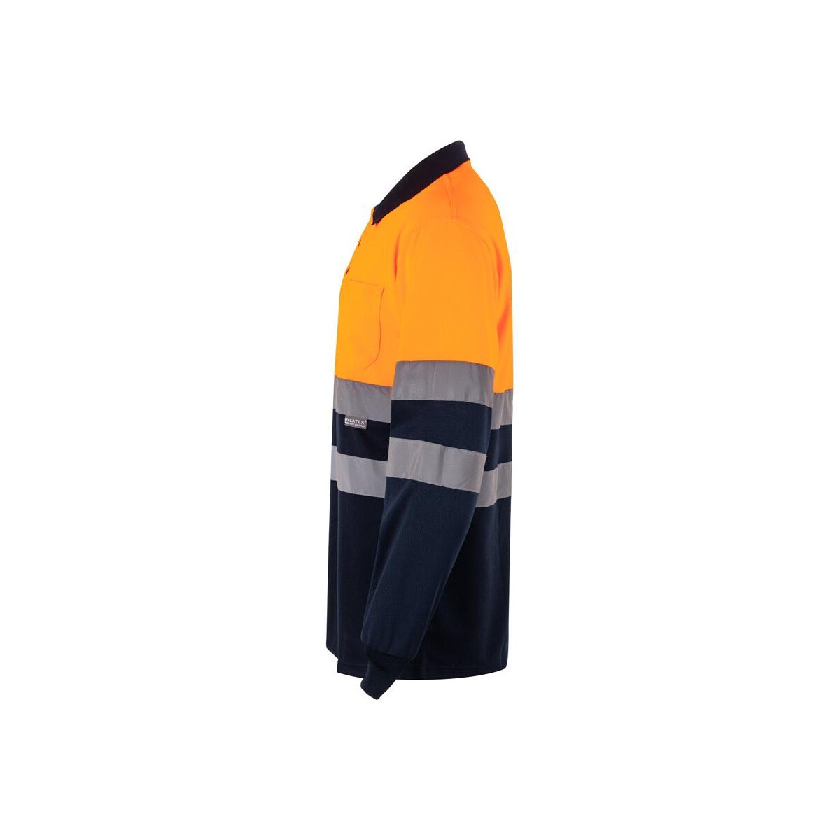 VL VULCAN LARGE. Dwukolorowa koszulka polo w ptasie oczy (160 g/m²) z długim rękawem, poliester (100%) 36069_214-c