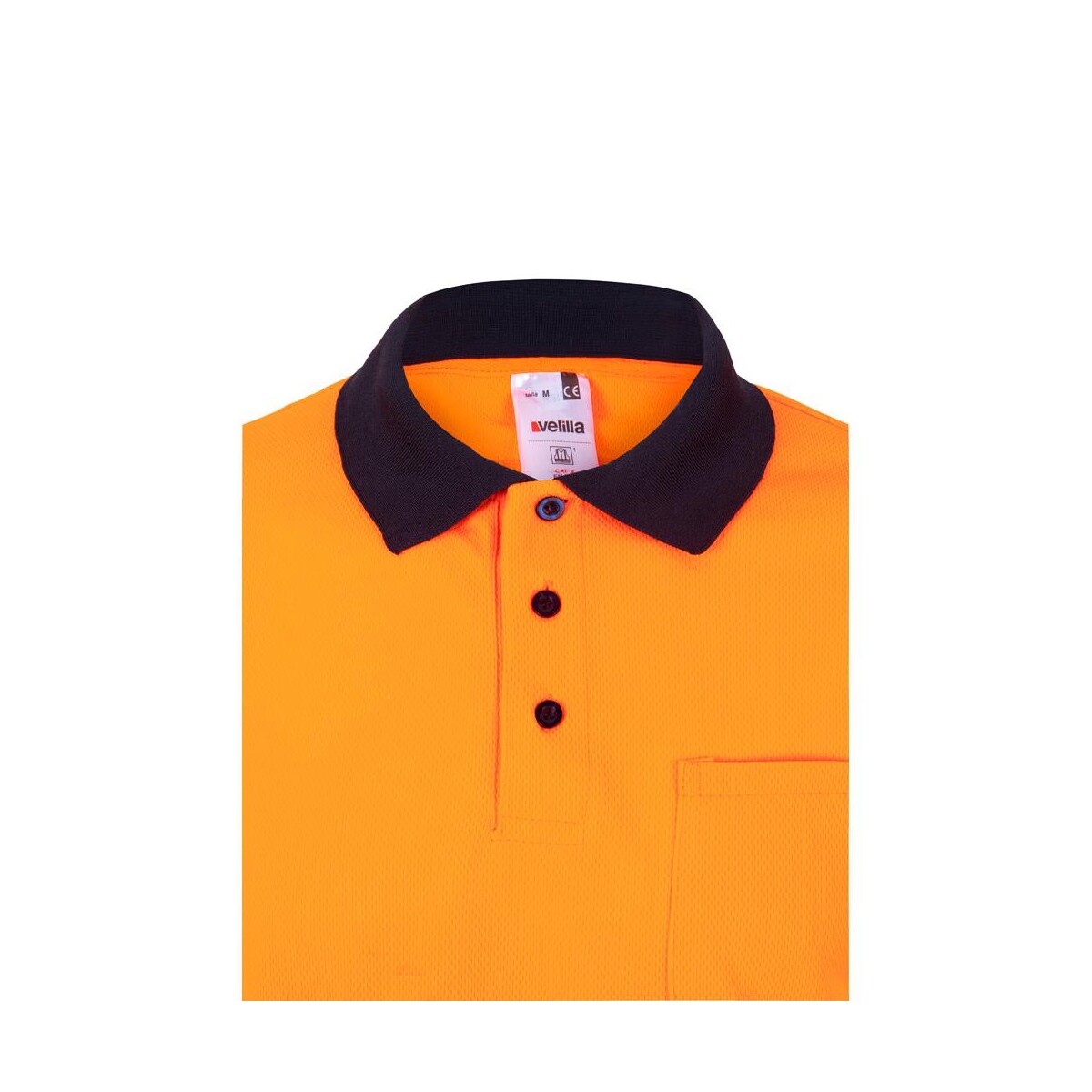 VL VULCAN LARGE. Dwukolorowa koszulka polo w ptasie oczy (160 g/m²) z długim rękawem, poliester (100%) 36069_214-e