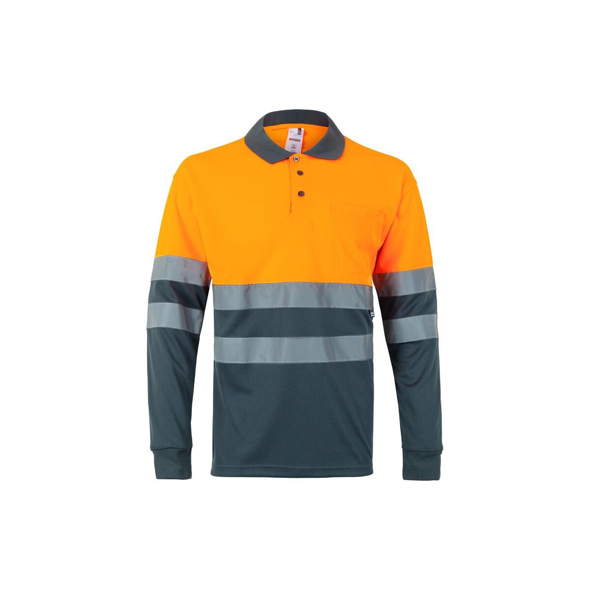 VL VULCAN LARGE. Dwukolorowa koszulka polo w ptasie oczy (160 g/m²) z długim rękawem, poliester (100%) 36069_217