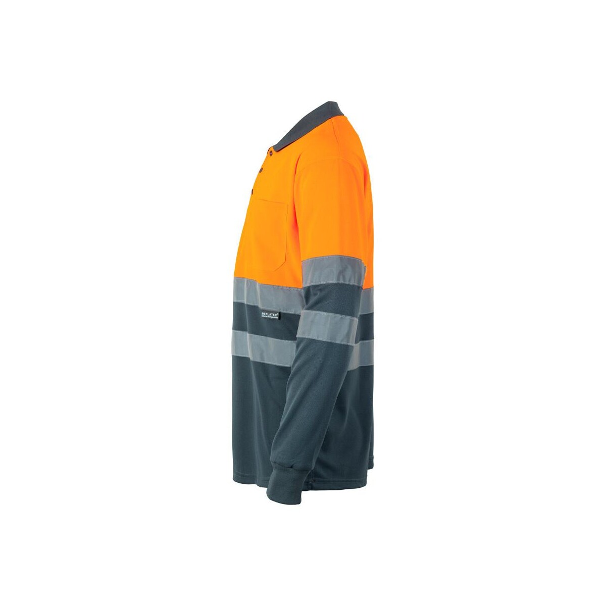 VL VULCAN LARGE. Dwukolorowa koszulka polo w ptasie oczy (160 g/m²) z długim rękawem, poliester (100%) 36069_217-c