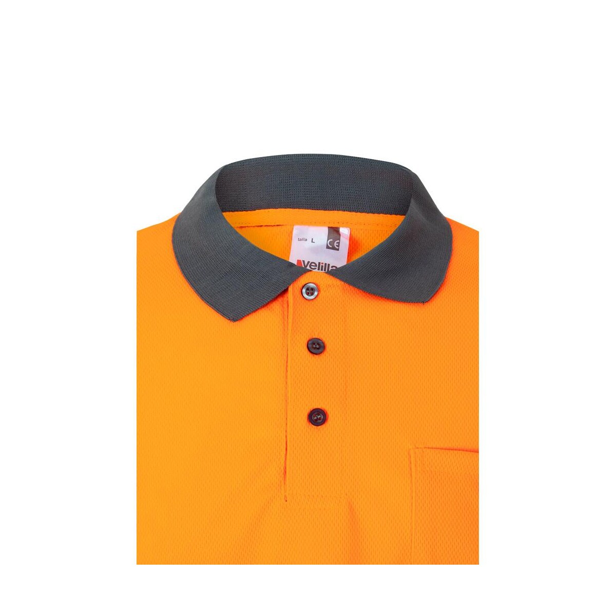 VL VULCAN LARGE. Dwukolorowa koszulka polo w ptasie oczy (160 g/m²) z długim rękawem, poliester (100%) 36069_217-e