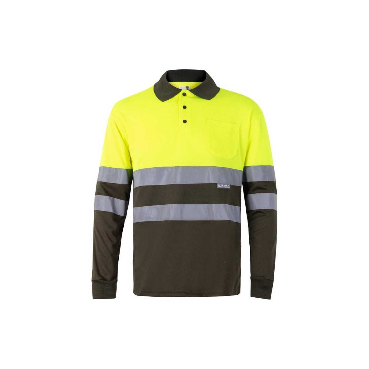 VL VULCAN LARGE. Dwukolorowa koszulka polo w ptasie oczy (160 g/m²) z długim rękawem, poliester (100%) 36069_219