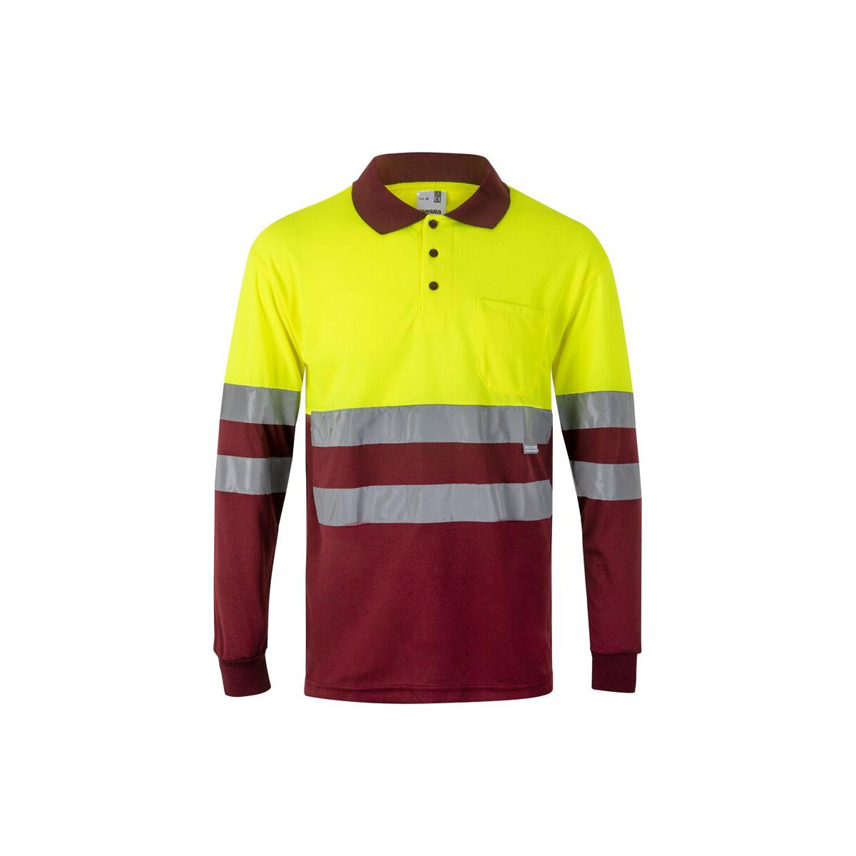 VL VULCAN LARGE. Dwukolorowa koszulka polo w ptasie oczy (160 g/m²) z długim rękawem, poliester (100%) 36069_225