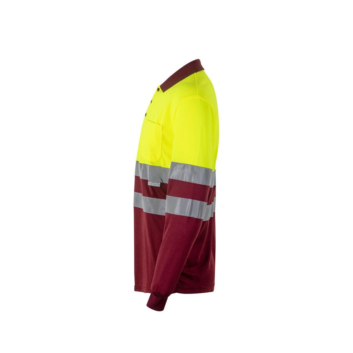 VL VULCAN LARGE. Dwukolorowa koszulka polo w ptasie oczy (160 g/m²) z długim rękawem, poliester (100%) 36069_225-c