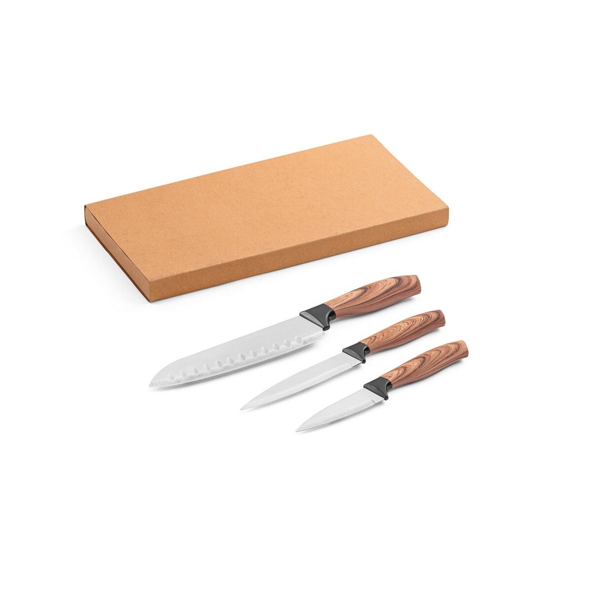 BAHARAT. Zestaw 3 noży kuchennych z ostrzami ze stali nierdzewnej i ergonomicznymi uchwytami 94395_160