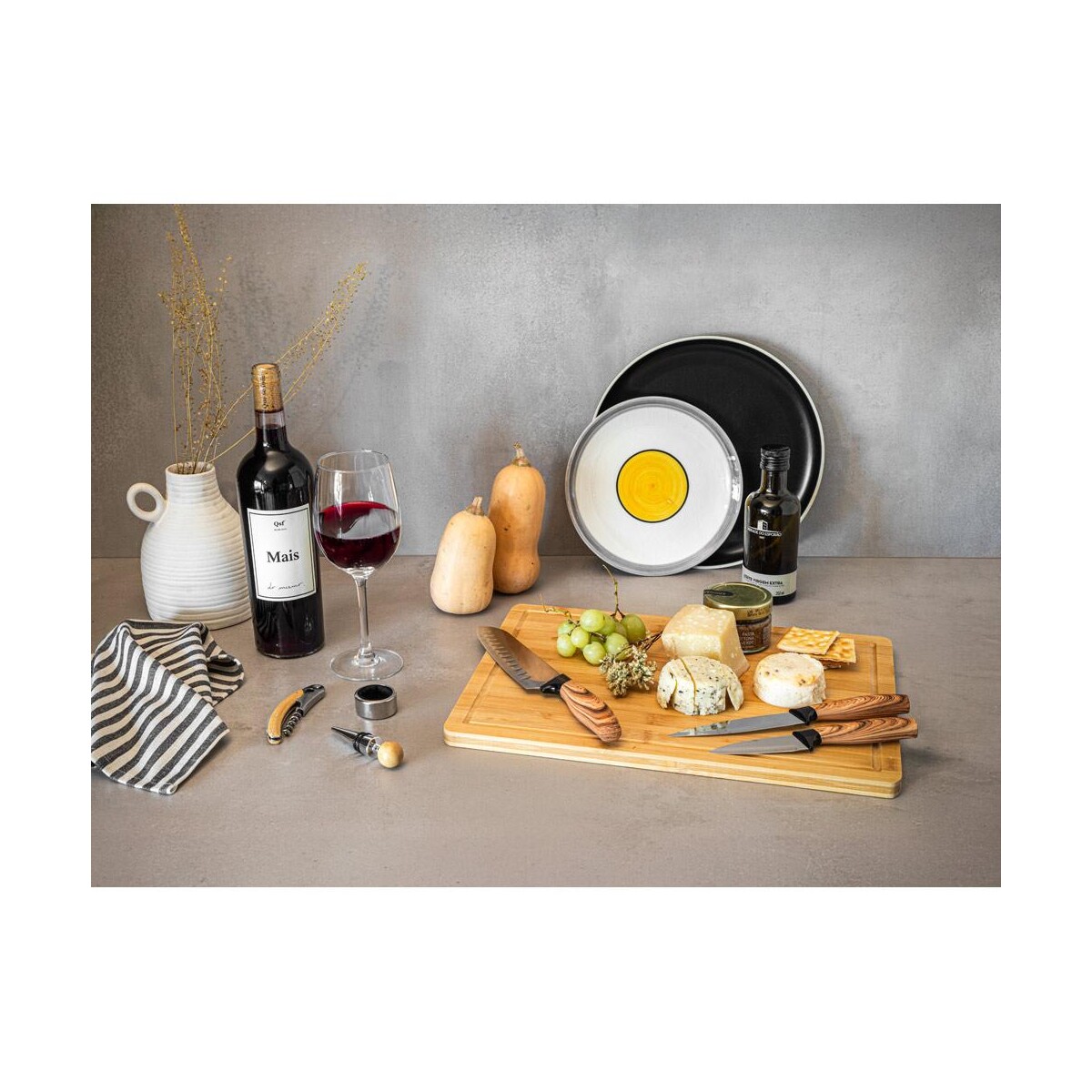 BAHARAT. Zestaw 3 noży kuchennych z ostrzami ze stali nierdzewnej i ergonomicznymi uchwytami 94395_amb