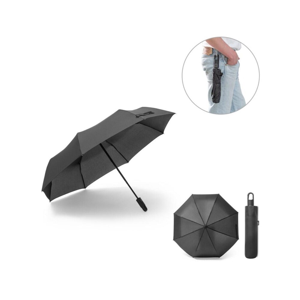 GUSTAVO. Parasol poliestru pochodzącego (100% rPET) 190T pongee z automatycznym otwieraniem i zamykaniem 99095_set