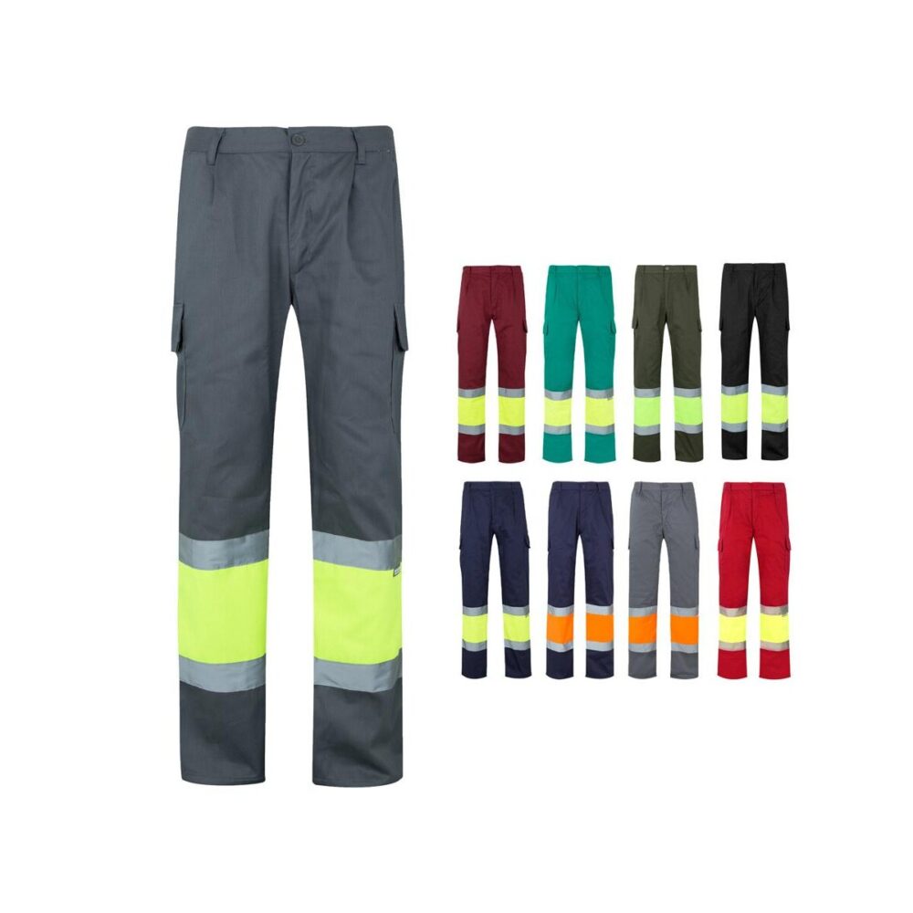 VL ATHENA. Dwukolorowe spodnie z diagonalu (210 g/m²), z podszewką, z wieloma kieszeniami, z bawełny (20%) i poliestru (80%) 36052_set