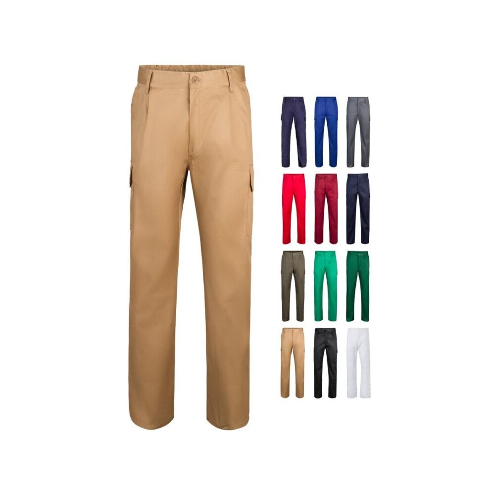 VL MABON. Spodnie diagonalne z wieloma kieszeniami (190 g/m²), bawełna (20%) i poliester (80%) 36116_set