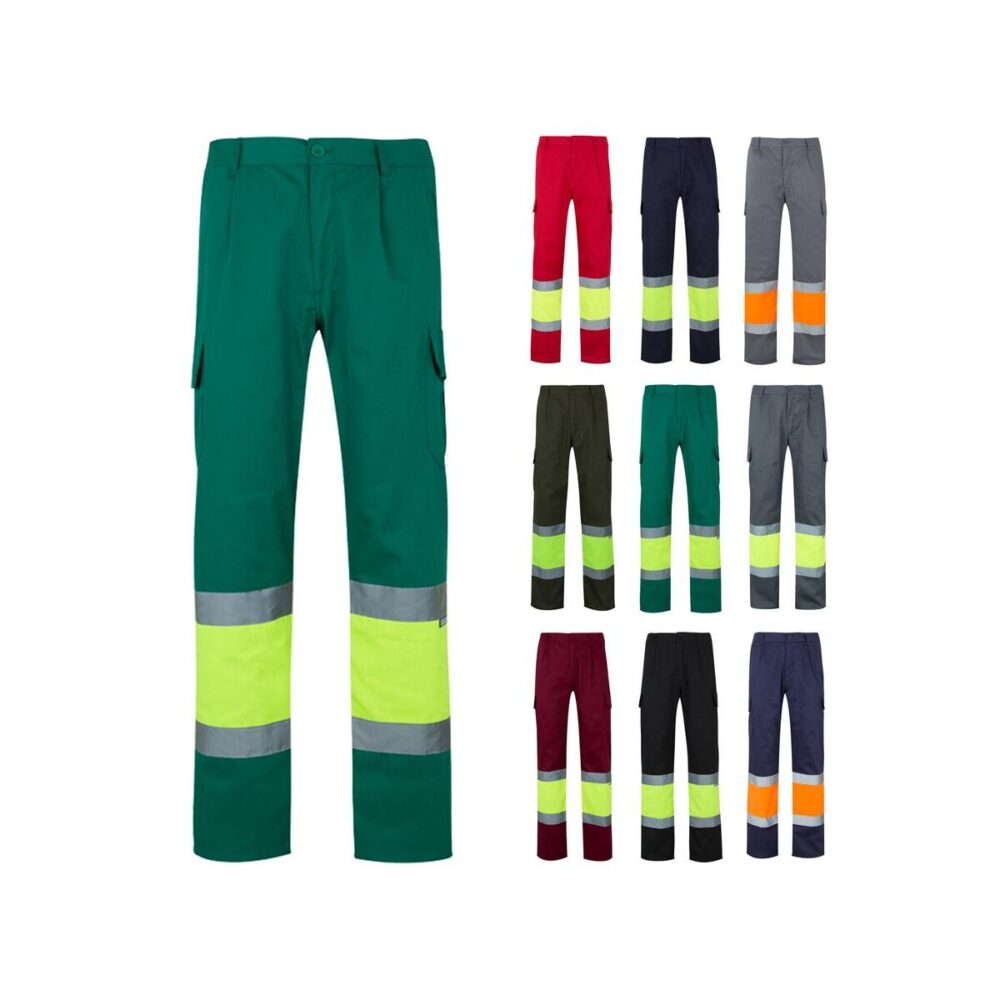 VL POSEIDON. Dwukolorowe spodnie diagonalne z wieloma kieszeniami (210 g/m²), z bawełny (20%) i poliestru (80%) 36054_set