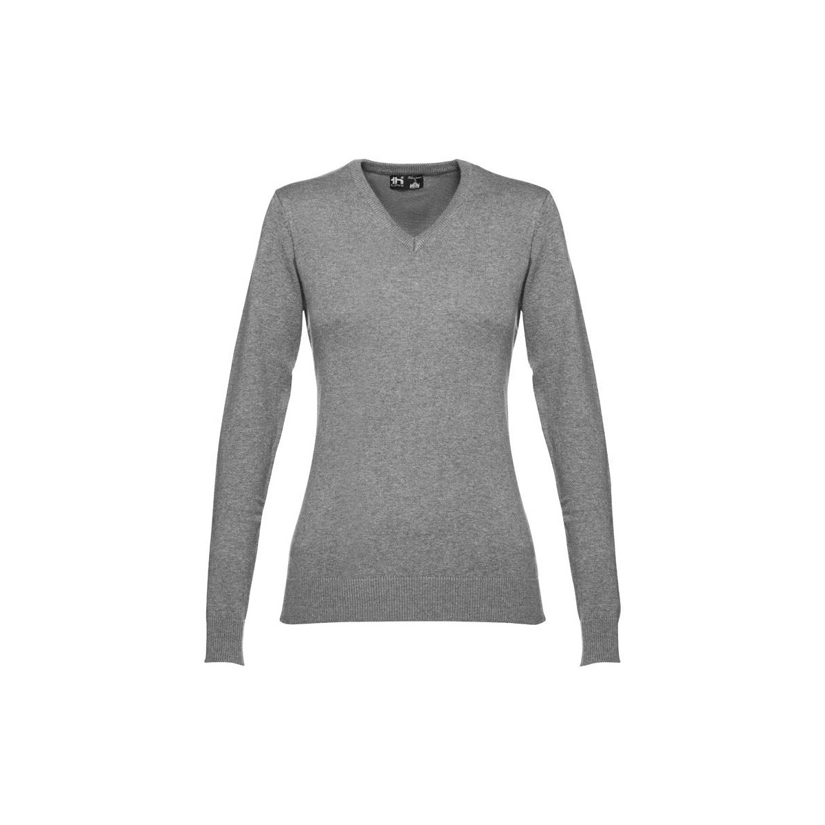 THC MILAN WOMEN. Damski sweter z dekoltem V-neck z bawełny i poliamidu 30150_193-a