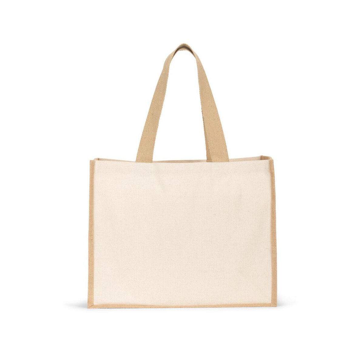 HELSINQUE. Torba płócienna (320 g/m²), z dnem i bokami z laminowanej juty (350 g/m²) w naturalnych odcieniach 92538_160-a