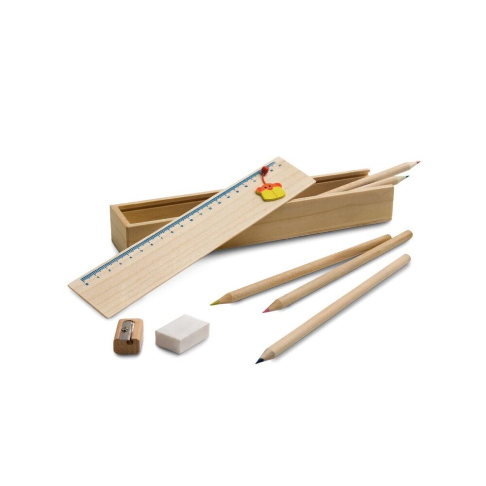 DOODLE. Zestaw do rysowania w drewnianym pudełku 91756_set
