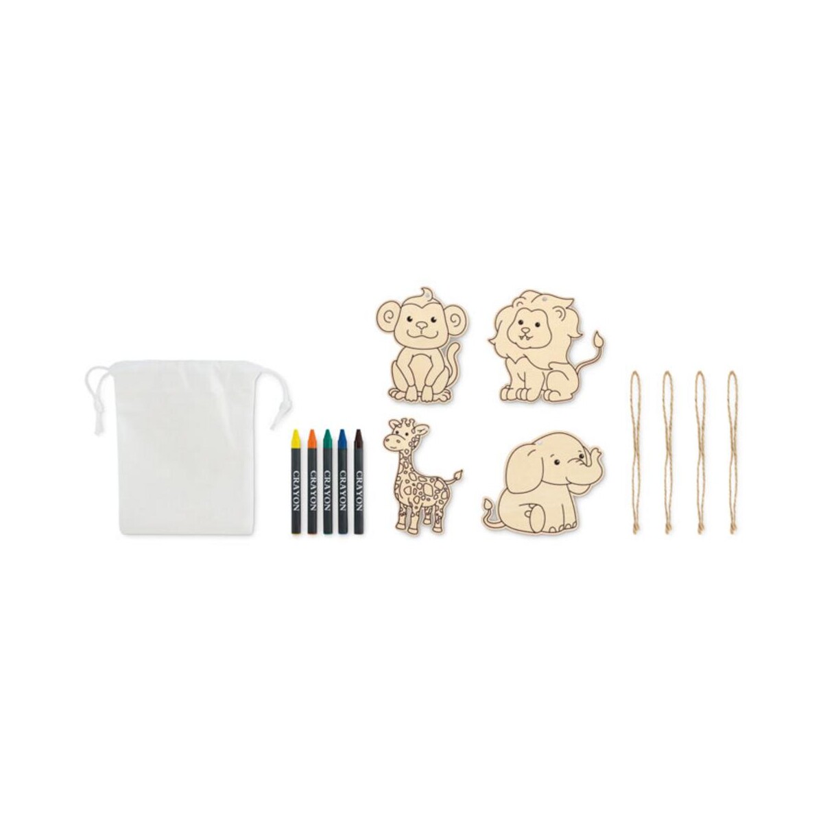 Zestaw drewnianych wieszaków THEZOO mo2968-06-back