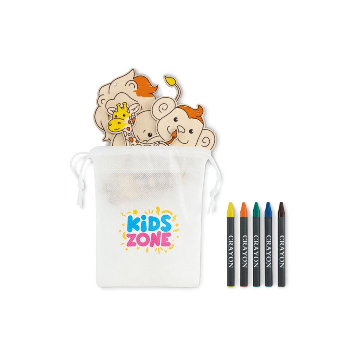 Zestaw drewnianych wieszaków THEZOO mo2968-06-print