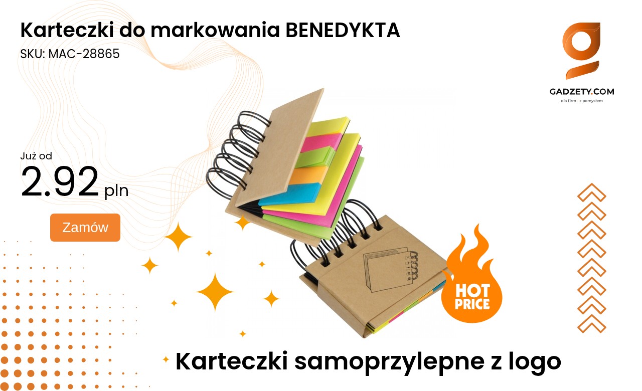 Karteczki do markowania BENEDYKTA Karteczki do markowania Benedykta w różnych kolorach