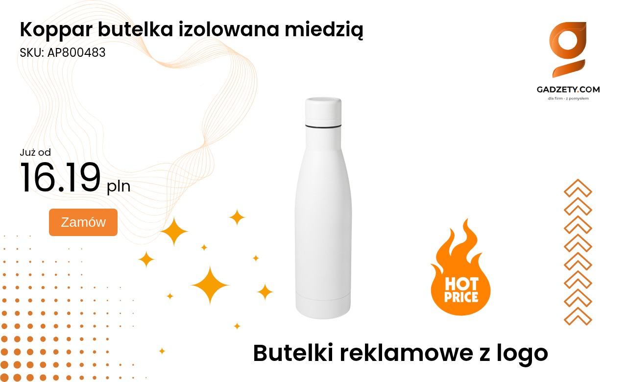 Koppar butelka izolowana miedzią Izolowana butelka miedziana Koppar