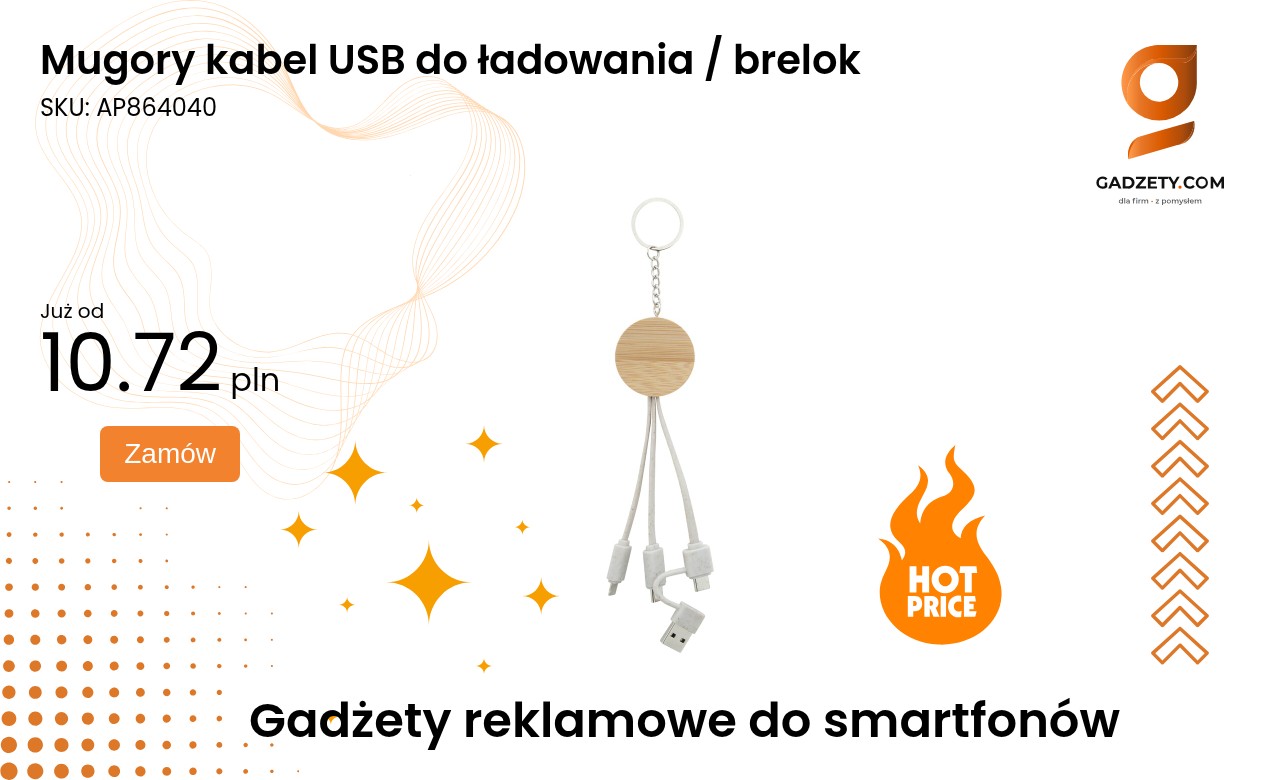 Mugory kabel USB do ładowania / brelok Mugory kabel USB do ładowania brelok