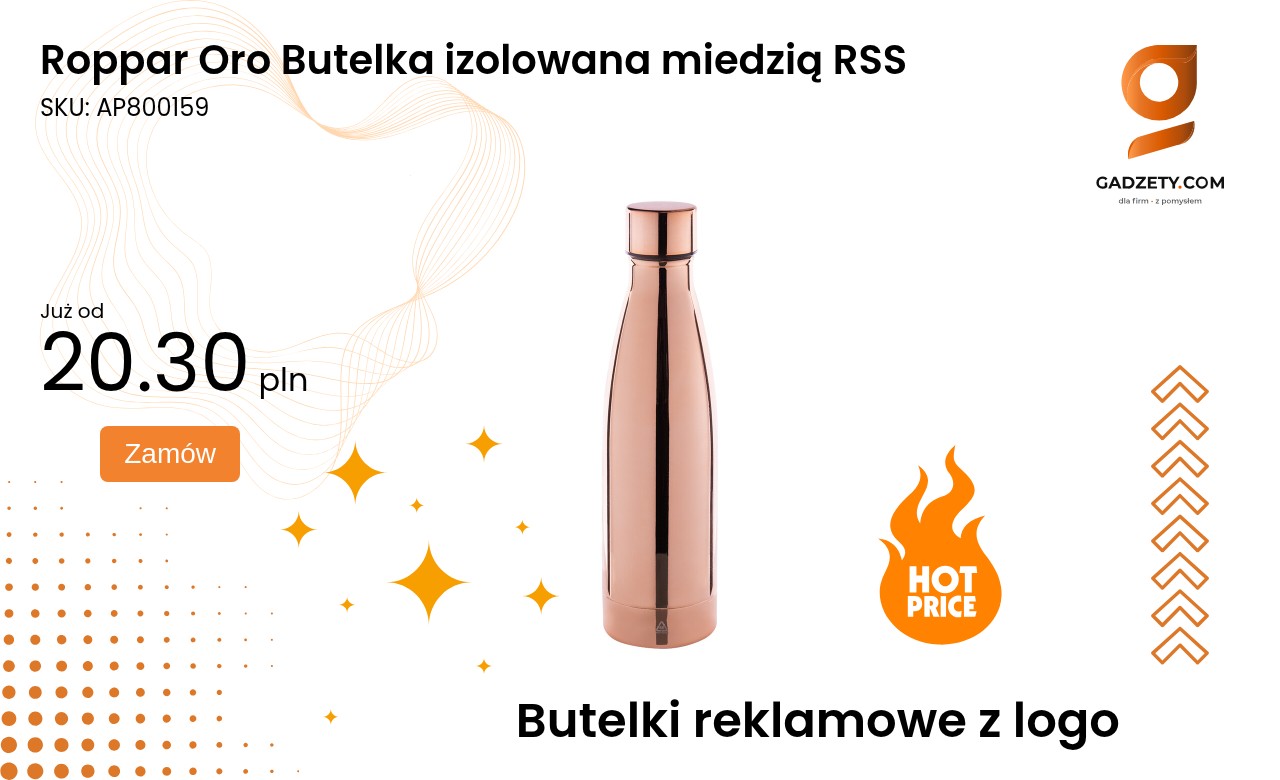 Roppar Oro Butelka izolowana miedzią RSS Roppar Oro Butelka izolowana miedzią RSS